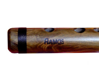 Quena Ramos en bois de Guayacan et os