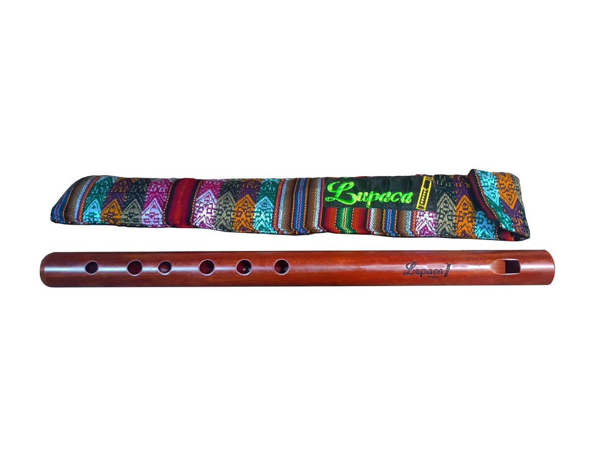 Professional Lupaca Pincuyo recorder flute in G (Sol) in  red bloodwood
