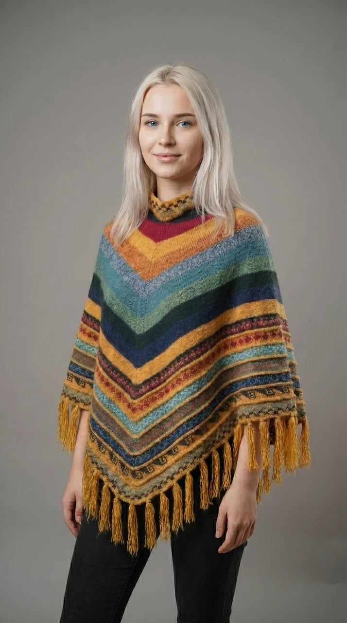 Alpaca Andean Poncho 1