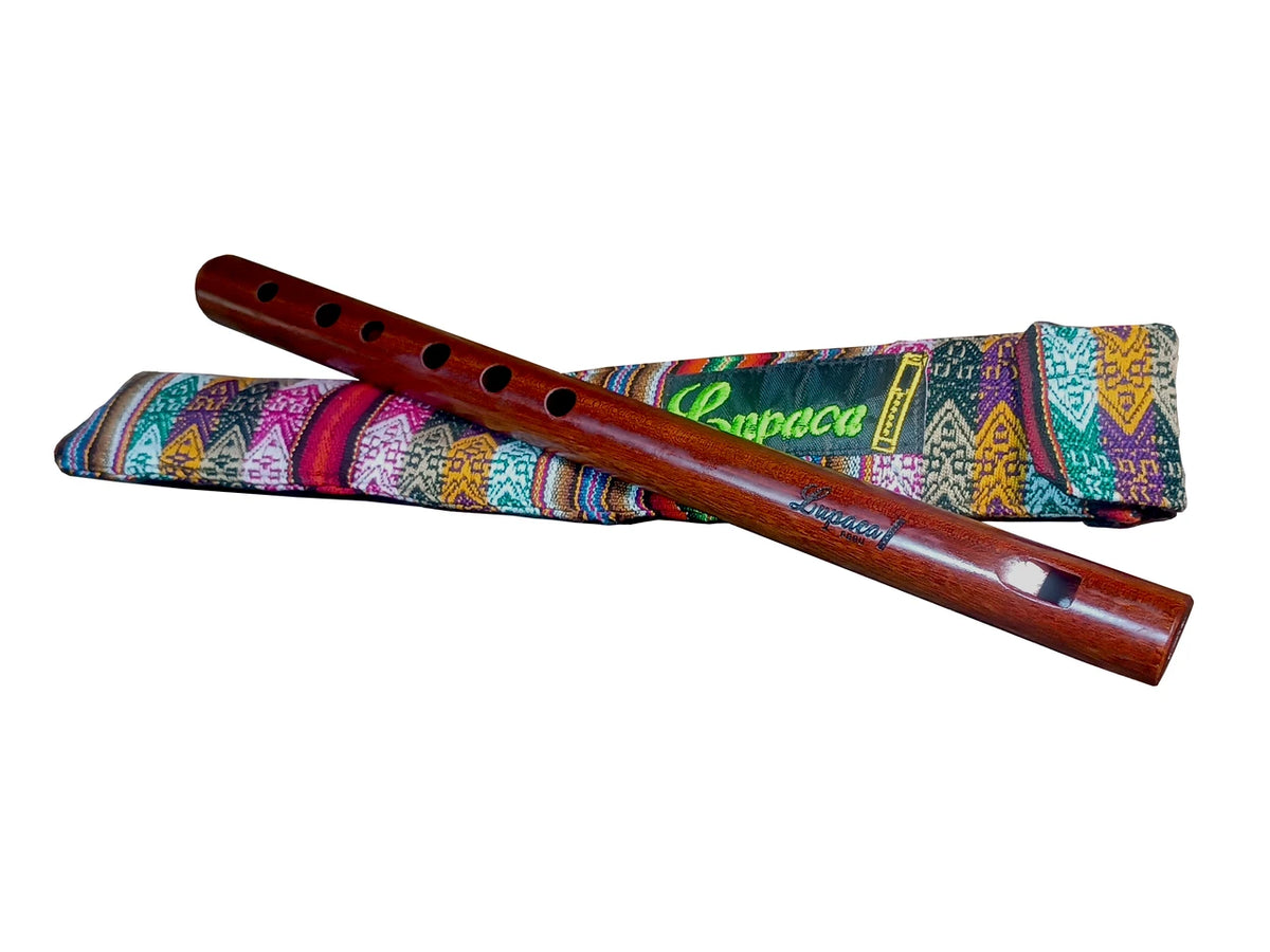 Professional Lupaca Pincuyo recorder flute in G (Sol) in  red bloodwood
