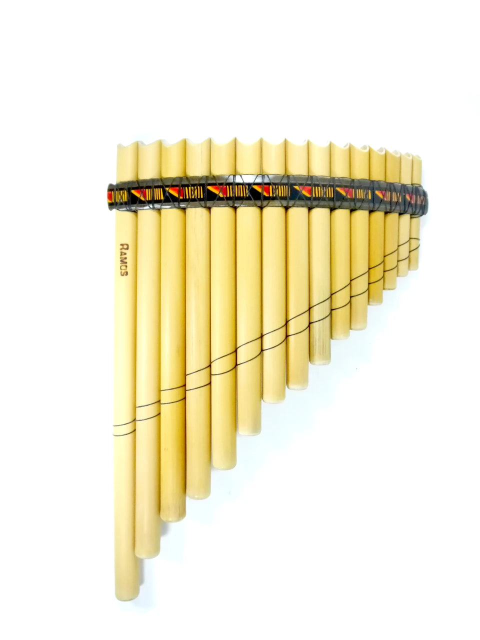Ramos Antara Pan Flute | 15 Pipes | A Minor 440Hz | Handcrafted in Peru + Case