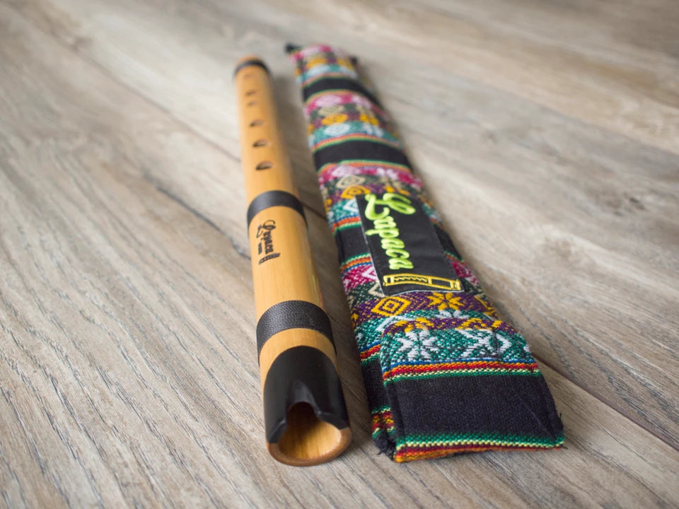 Professional Lupaca bamboo Quena with ebony wood mouthpiece in F