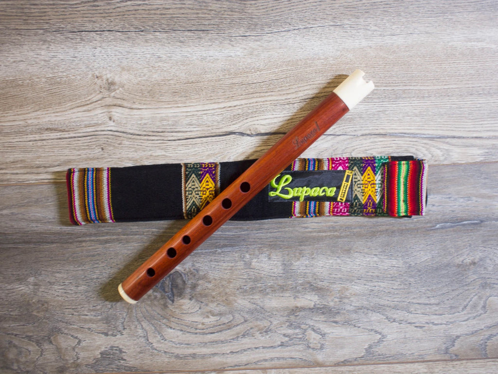 Professional Lupaca  Red Bloodwood and Bone Quena in G