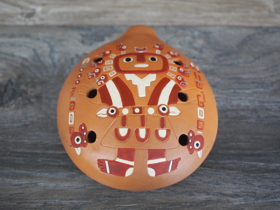 Ocarina - Ai Apaec God - Moche culture - Flute