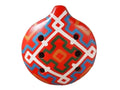 Ocarina - Orange geometric design - Inca culture - Flute