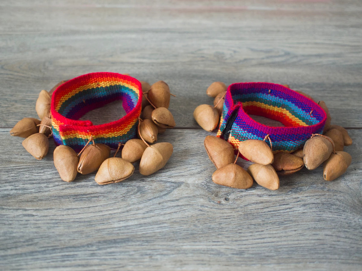 Chajchas Seed Shaker Bracelets | Inca Colors | Pair