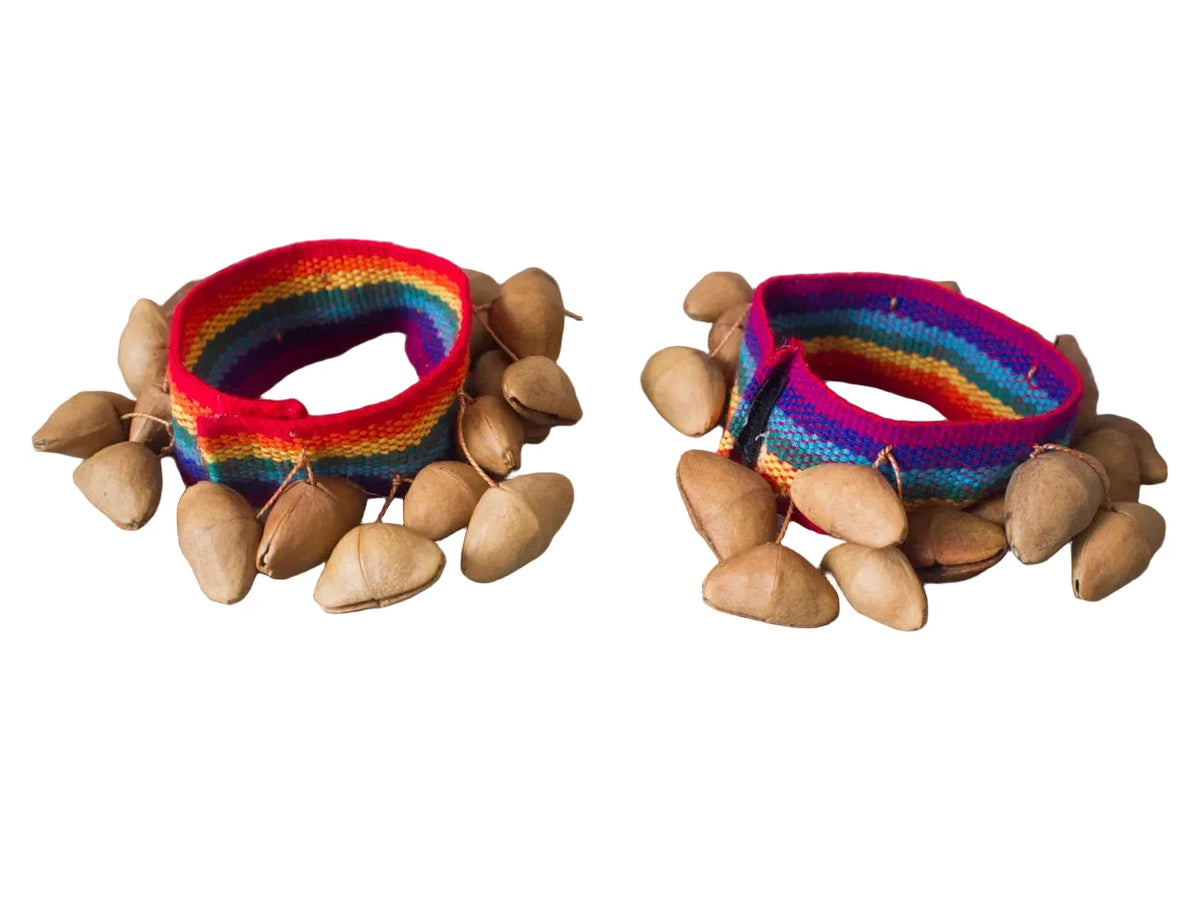 Chajchas Seed Shaker Bracelets | Inca Colors | Pair