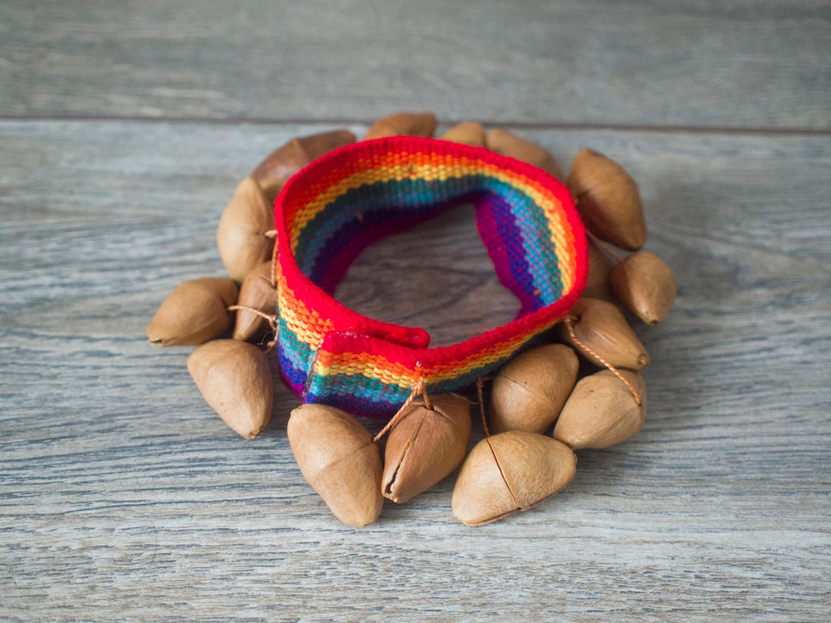 Chajchas Seed Shaker Bracelets | Inca Colors | Pair
