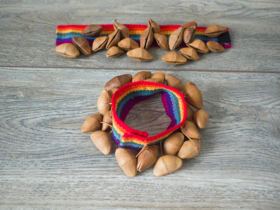 Chajchas Seed Shaker Bracelets | Inca Colors | Pair