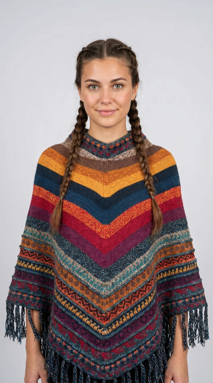 Alpaca Andean Poncho 2