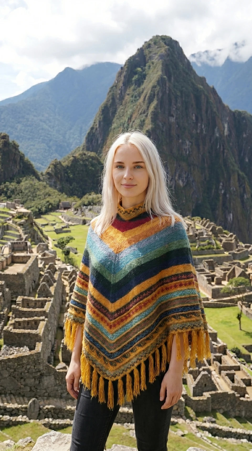 Alpaca Andean Poncho 1
