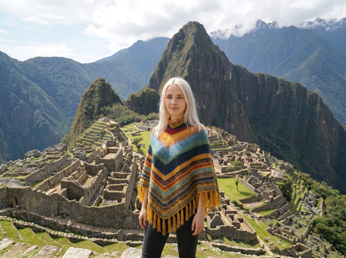 Alpaca Andean Poncho 1