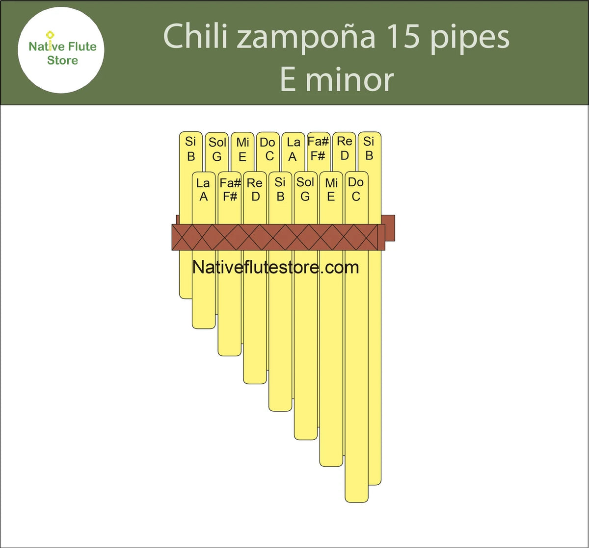 Professional Lupaca zampoña chili pan flute
