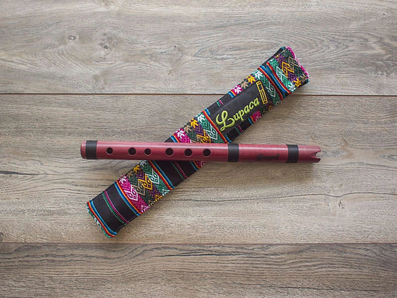 Professional Lupaca Purple Heart Wood (Moradillo) Quena Flute in G