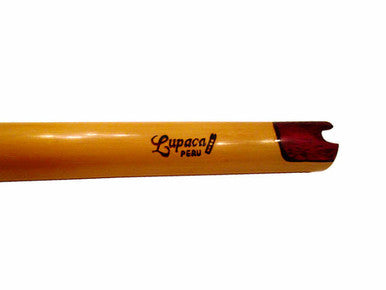 Quena professionale in bambù Lupaca con imboccatura in legno rosso in Sol