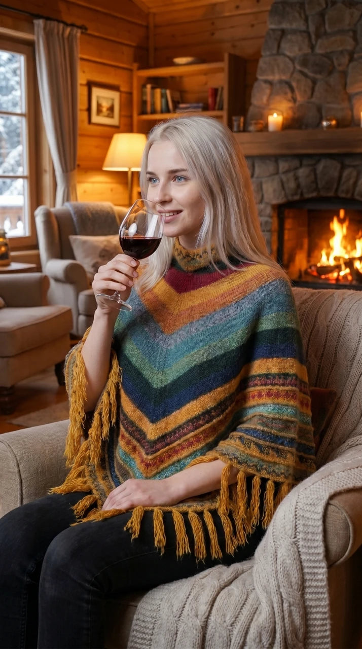 Alpaca Andean Poncho 1