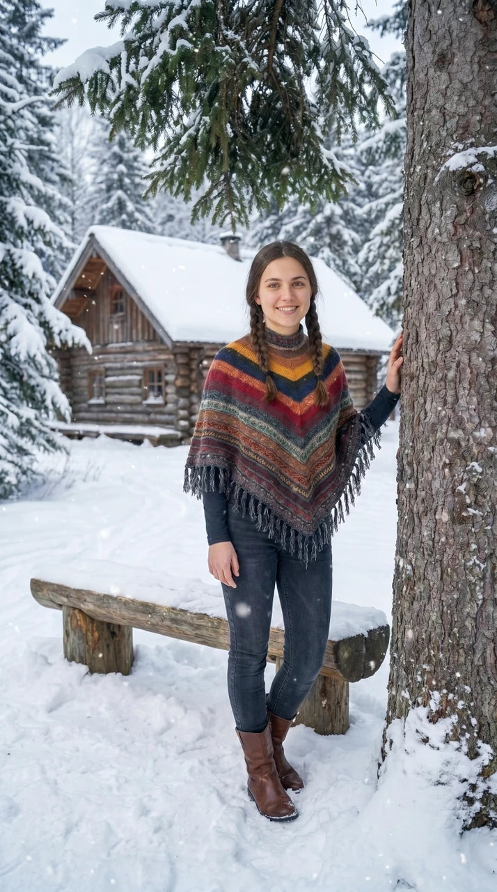 Alpaca Andean Poncho 2