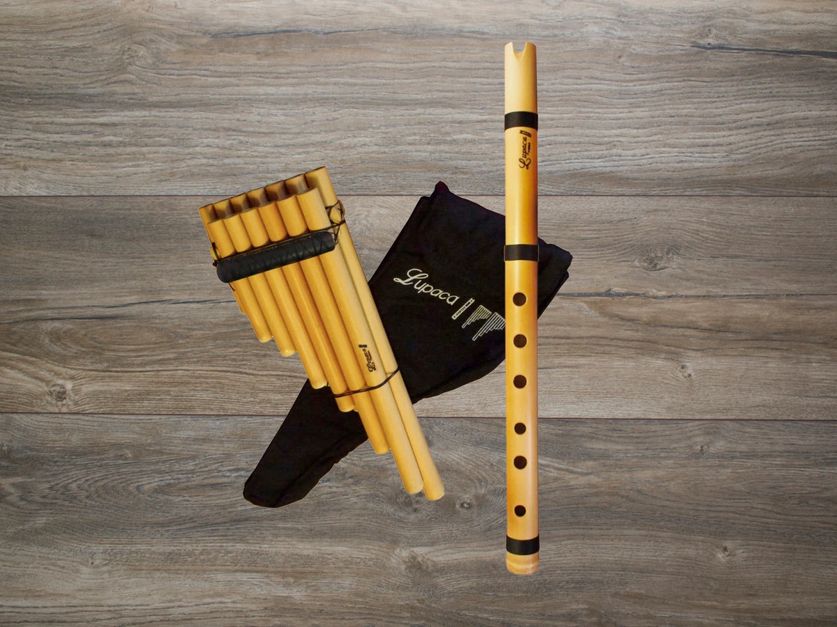 Kit Professional Lupaca Malta panflute and bamboo quena in G