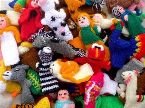 50 Zoo Animal Finger Puppets | Handwoven Wool | Handmade in Peru