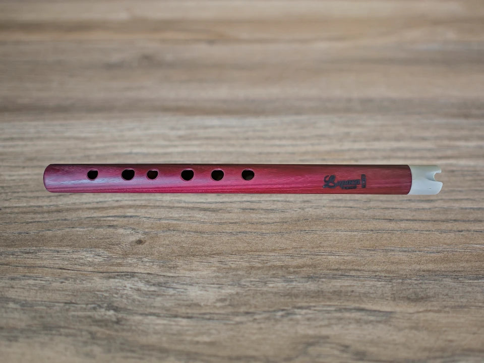 Professional Lupaca  Purple Heart wood and Bone Quena in G
