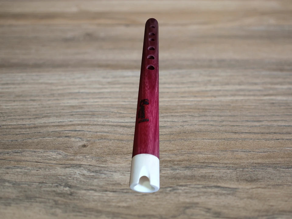 Professional Lupaca  Purple Heart wood and Bone Quena in G