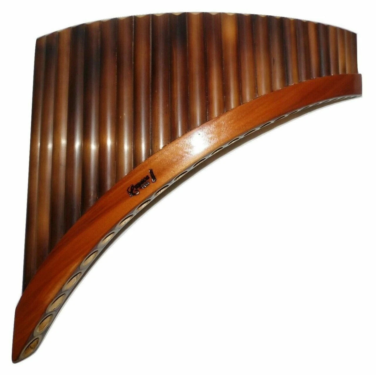 Professional Lupaca Pan Flute 24 Pipes Burnt Bamboo