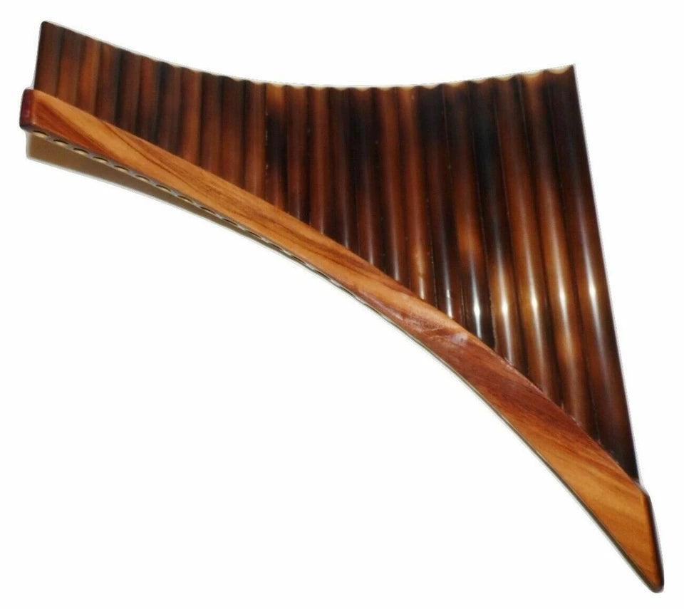 Professional Lupaca Pan Flute 24 Pipes Burnt Bamboo