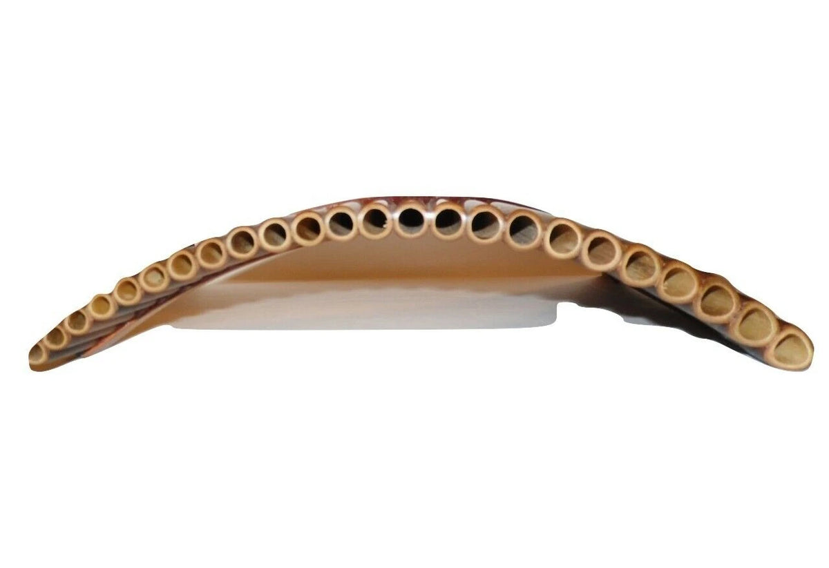 Professional Lupaca Pan Flute 24 Pipes Burnt Bamboo