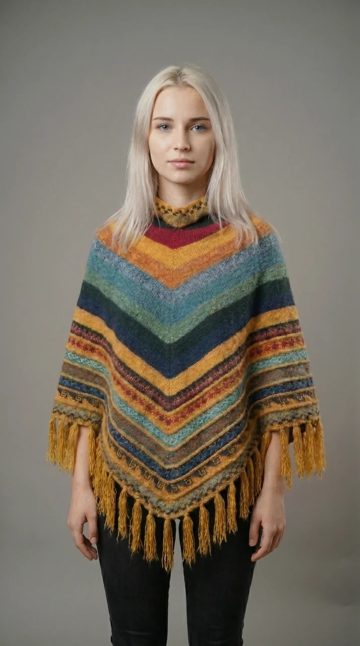 Alpaca Andean Poncho 1